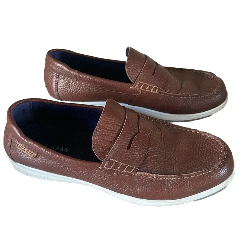Cole Haan Mens Ellsworth Penny  Loafers Brown Leather‎ Dress Shoe Size 10.5 M